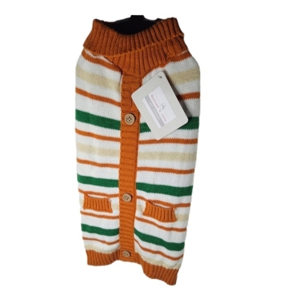 BARKER & JANE PET APPAREL Sweater Size M up to 27 lbs Back Length 16" Autumn - Picture 2 of 12